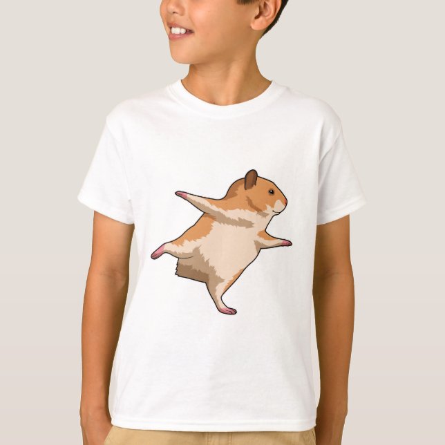 T-shirt Hamster au Yoga Stretching Legs (Devant)