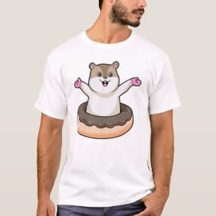 T-shirt Hamster avec de l'âne au chocolat