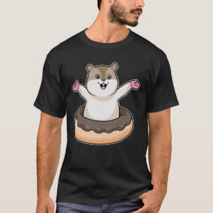 T-shirt Hamster avec de l'âne au chocolat