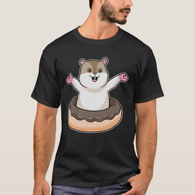 T-shirt Hamster avec de l'âne au chocolat (Devant)
