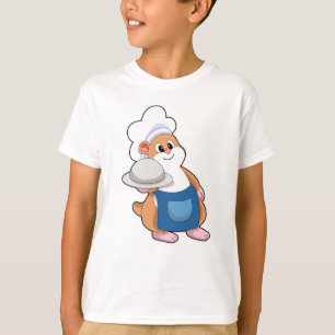 T-shirt Hamster comme cuisinier avec Plateau