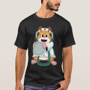 T-shirt Hamster comme docteur avec Stethoscope.PNG