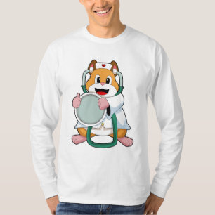T-shirt Hamster comme docteur avec Stethoscope.PNG