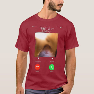 T-shirt hamster de mème à la queue fixant la caméra avant
