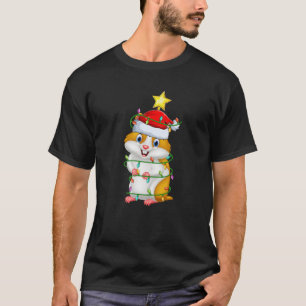 T-shirt Hamster Éclairage Xmas Arbre Correspondance Hamst