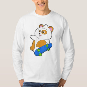 T-shirt Hamster en patinage avec skateboard