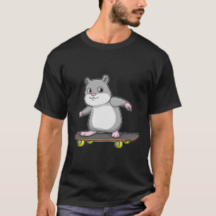 T-shirt Hamster en patinage avec skateboard