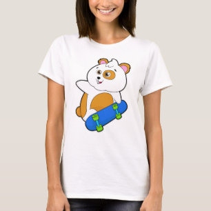 T-shirt Hamster en patinage avec skateboard