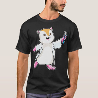 T-shirt Hamster en tant que scientifique avec tube d'essai