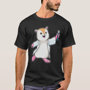 T-shirt Hamster en tant que scientifique avec tube d'essai