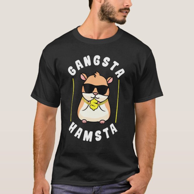 T-shirt Hamster Gangsta Hamsta Lunettes de soleil (Devant)