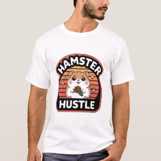 T-shirt Hamster Hustle Cute Retro Hamster Lover Design