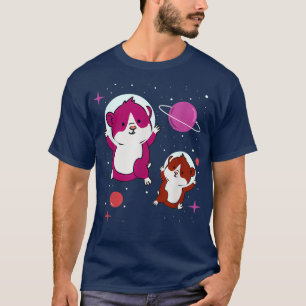 T-shirt Hamster Lesbien Dans L'Espace Pride Lesbienne