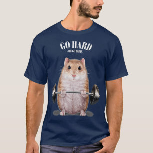 T-shirt Hamster nain haltère en fitness