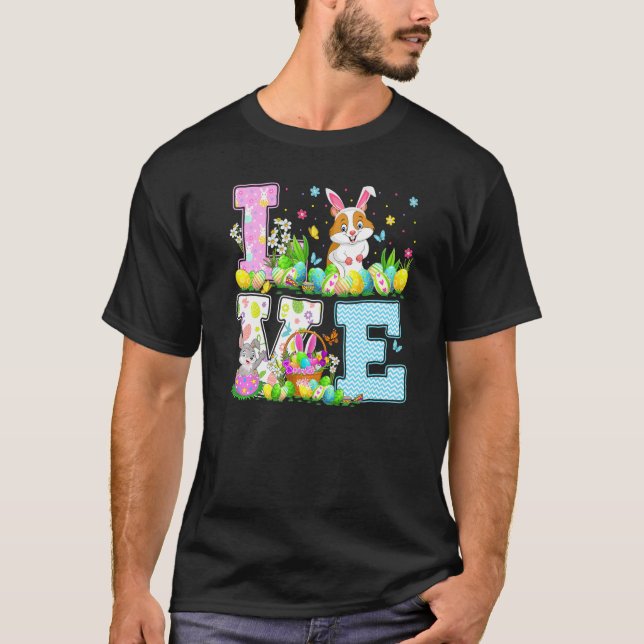 T-shirt Hamster Pâques Chasse aux oeufs Amour Hamster Pâqu (Devant)