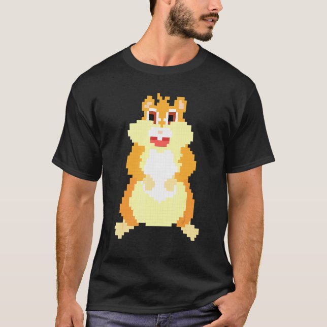 T-shirt Hamster Pixel Hamster Hamster (Devant)