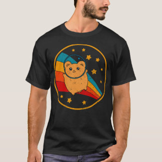 T-shirt Hamster Propriétaire Retro Hamster Dans L'Espace