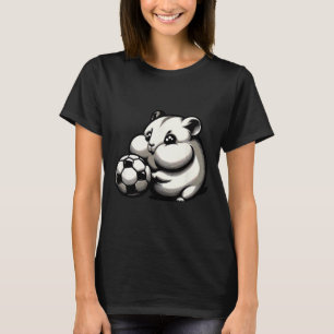 T-shirt Hamster Rond Avec Ll Cartoon Kawaii Football