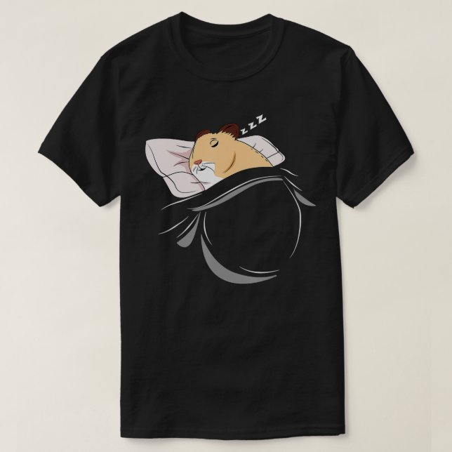 T-shirt Hamster Sleeping Hammy Pyjamas Nap PJ's tenue cade (Design devant)
