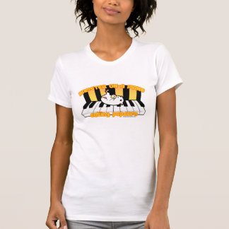 T-shirt Hamster sur un piano mangeant du maïs éclaté
