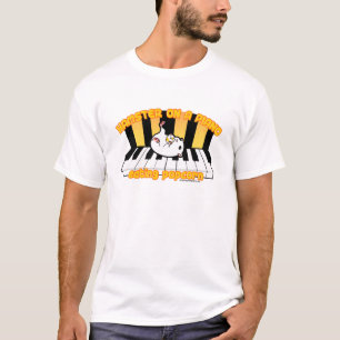 T-shirt Hamster sur un piano mangeant du maïs éclaté