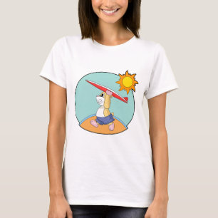 T-shirt Hamster Surfant sur une Planche de Surf Été