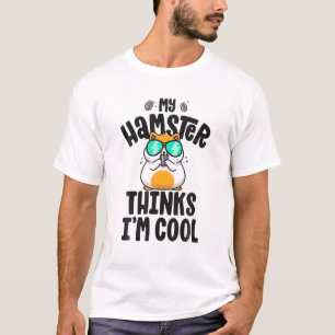 T-shirt Hamster T S Pour Hommes Garçons My Hamster pense q