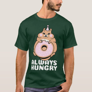 T-shirt Hamster Toujours Faim Avec Don De Donut(2)