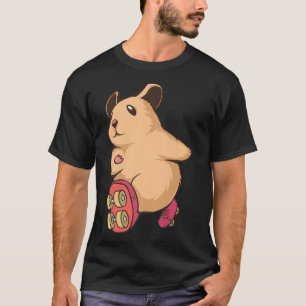 T-shirt Hamster with Roller Skates for Comic Pig Guinée