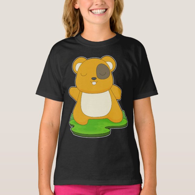 T-shirt Hamster Yoga Fitness Gymnastique (Devant)
