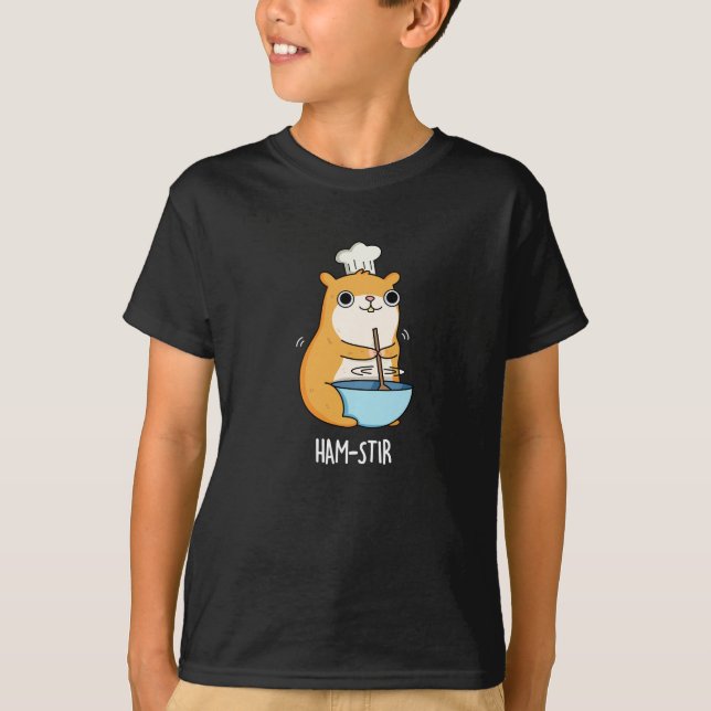 T-shirt Hamstir Funny Hamster Pun Dark BG (Devant)
