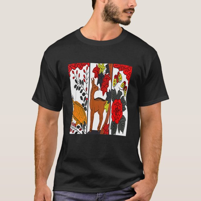 T-shirt Hanafuda, Art Traditionnel Japonais (Devant)