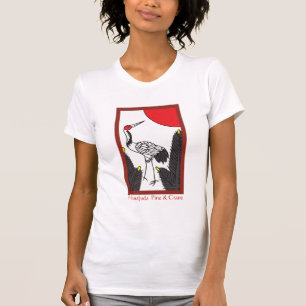 T-shirt Hanafuda - pin et grue