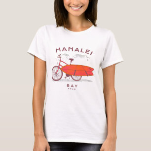T-shirt Hanalei Bay Kauai Plage Vintage Surf
