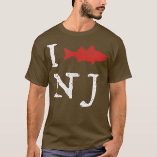 T-shirt Hand DrawnI Striped Bass NJ