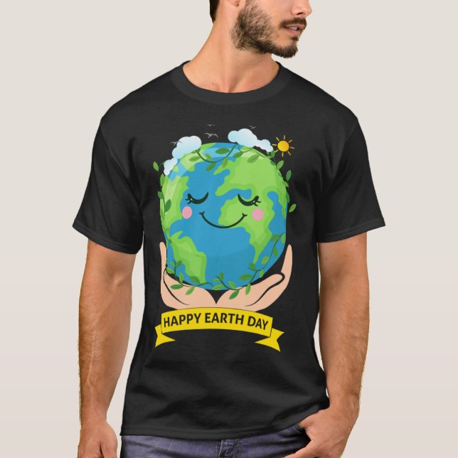 T-shirt Hand Earth Global Warming Climate Change Awareness (Devant)