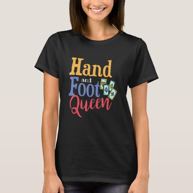T-shirt Hand Queen funny Card Game Player Poker Euchre Gam (Devant)
