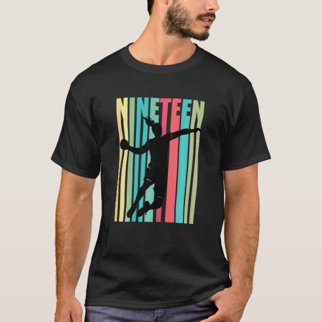 T-shirt Handball féminin 19e anniversaire Joueuse féminine (Devant)