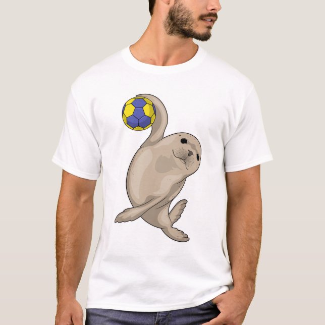 T-shirt Handball joueur de phoque (Devant)
