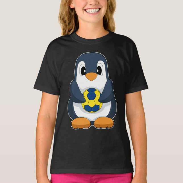 T-shirt Handball joueur de pingouin Handball (Devant)
