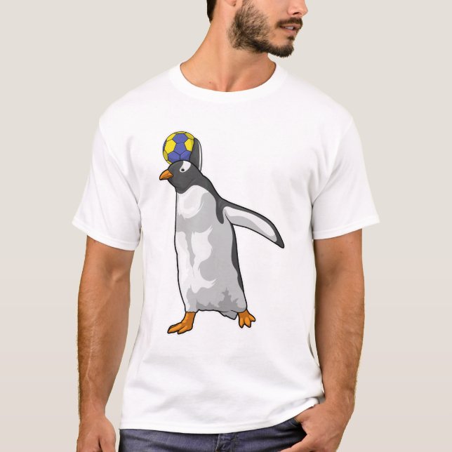 T-shirt Handball joueur de pingouin Handball (Devant)