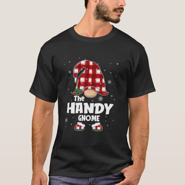 T-shirt Handicap Buffalo Plaid Matching Family Christma (Devant)