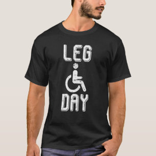 T-shirt Handicap De Jour De Jambe Entraînement Et Salle De