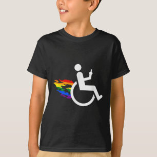 T-shirt Handicap drôle Lesbienne Amputée LGBT Gay F