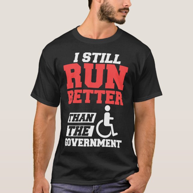 T-shirt Handicap en fauteuil roulant - Handicap amusant (Devant)