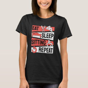 T-shirt Handicap En Fauteuil Roulant Paraplégique Manger S