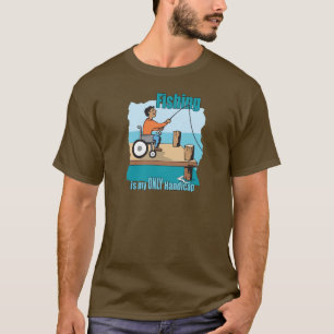 T-shirt Handicap Fauteuil Roulant Pêche