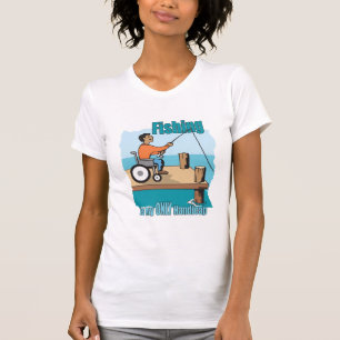 T-shirt Handicap Fauteuil Roulant Pêche