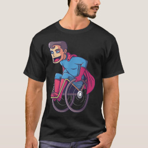 T-shirt Handicap Handicap Amputé Superhero I en fauteuil r