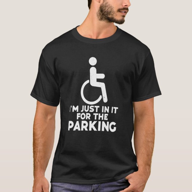 T-shirt Handicap Handicap Humour en fauteuil roulant - Amp (Devant)